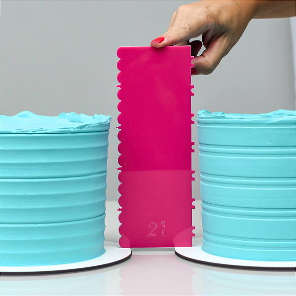 Espátula de Textura para Confeitaria - Modelo 21 Espátula para Bolo Espátula de Acrílico