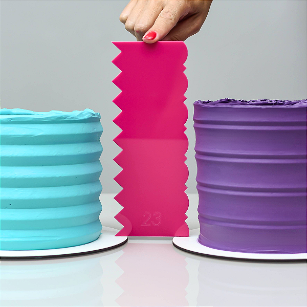 Espátula de Textura para Confeitaria - Modelo 23 Espátula para Bolo Espátula de Acrílico
