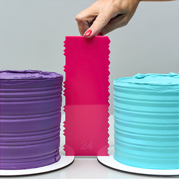 Espátula de Textura para Confeitaria - Modelo 24 Espátula para Bolo Espátula de Acrílico