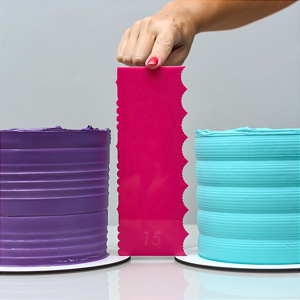 Espátula de Textura para Confeitaria - Modelo 15 Espátula para Bolo Espátula de acrílico
