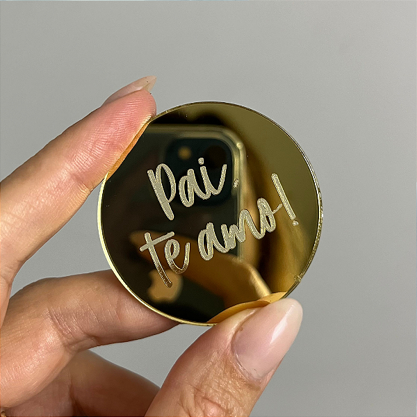 Aplique Medalha - Pai, Te Amo! (Kit com 4 Unidades)