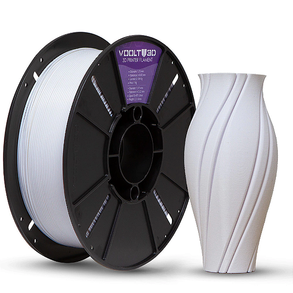 Filamento PLA Branco Dental - Voolt3D - 1Kg