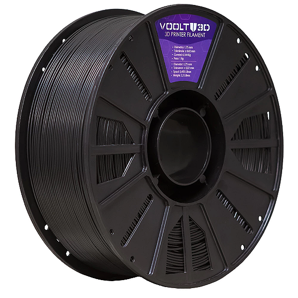 Filamento ABS Preto - Voolt3D - 1KG