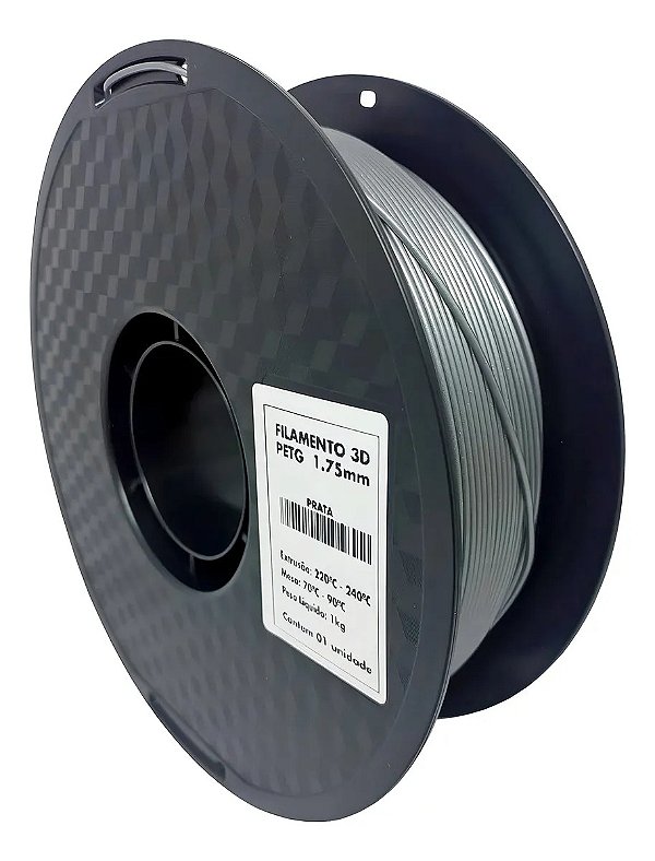 Filamento PETG Prata - Masterprint - 1KG