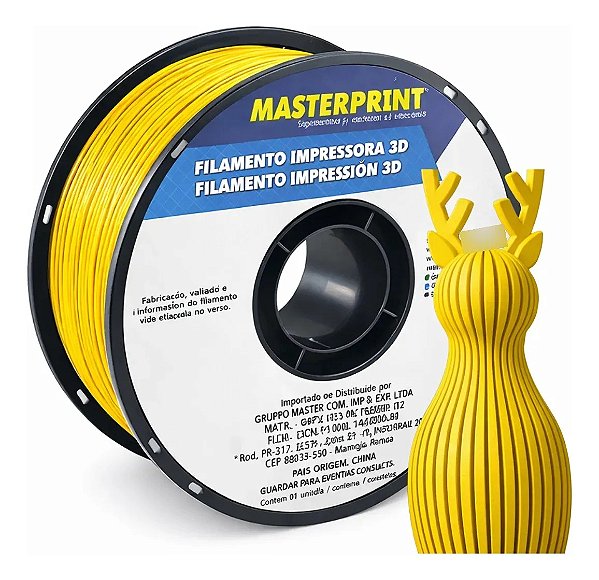 Filamento PETG Amarelo - Masterprint - 1KG