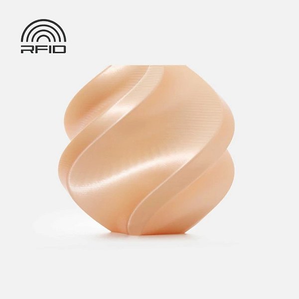 Filamento PLA Silk Champanhe com Carretel Reutilizável - Bambu Lab - 1Kg