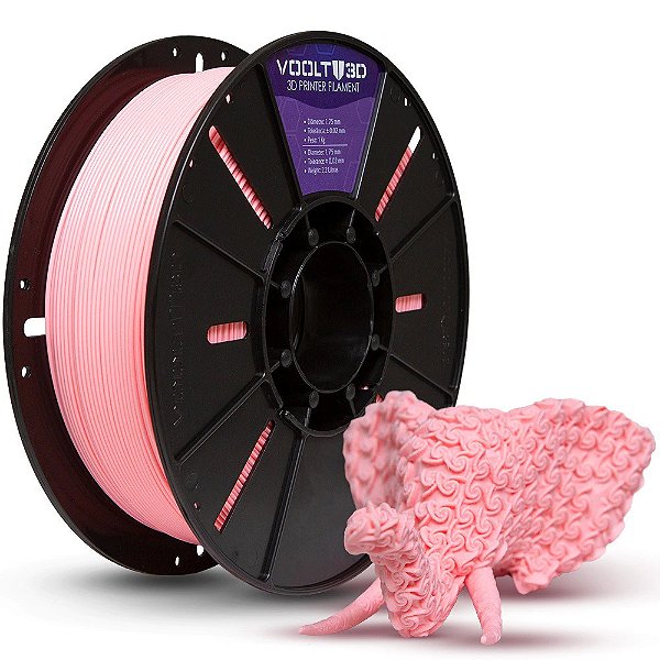 Filamento PLA Rosa Bebe Velvet - Voolt3D - 1Kg