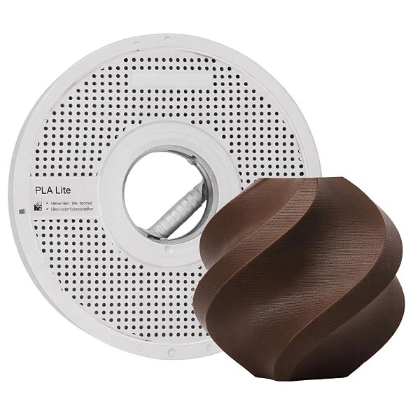 Filamento PLA Lite Marrom Cacau com Carretel Reutilizável - Bambu Lab - 1Kg