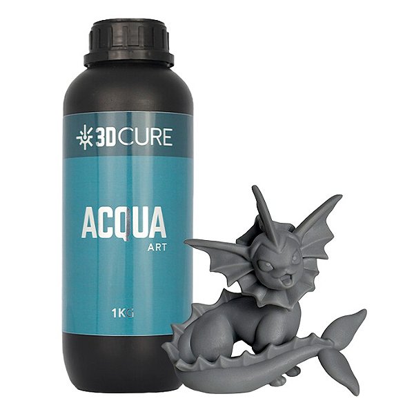 Resina 3D Cure Acqua Art - Cinza Claro - 1kg