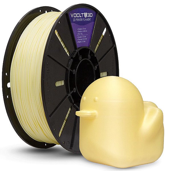Filamento PLA Amarelo Macaron Velvet - Voolt3D - 1Kg