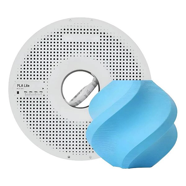 Filamento PLA Lite Azul Cyan com Carretel Reutilizável - Bambu Lab - 1Kg