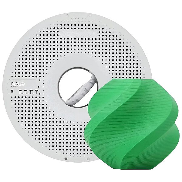 Filamento PLA Lite Verde (Green) com Carretel Reutilizável - Bambu Lab - 1Kg