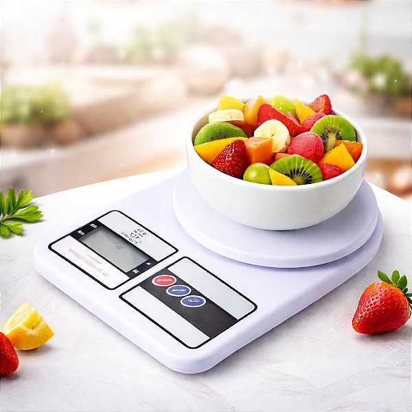 Balança Cozinha Digital 10kg Alta Precisão Dieta e Nutrição
