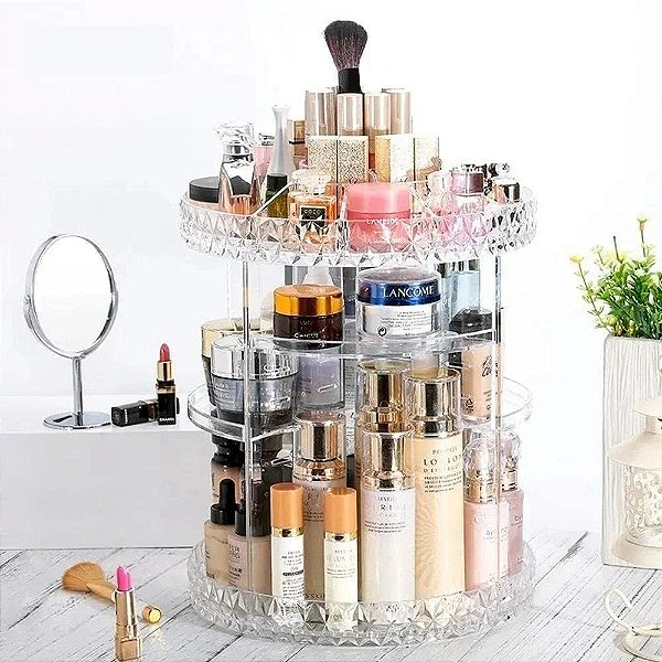 Organizador De Maquiagem E Cosméticos Giratório 360° Acrilico U / UNICA