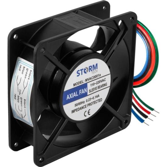 Microventilador Storm MVAC0001A 120X120X38mm 110/220Vac Preto