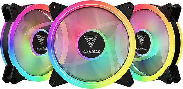 Kit Fan Gamdias Aeolus M2-1203 Lite Rgb 3x120mm 1200rpm