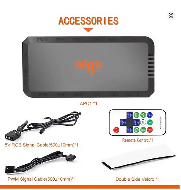 Controlador ARGB AIGO APC1 – 6 Fans + Controle Remoto