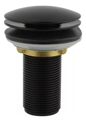 Dc-7213p Valvula Banheiro Redonda Tampa Externa Preto Fosco 7/8