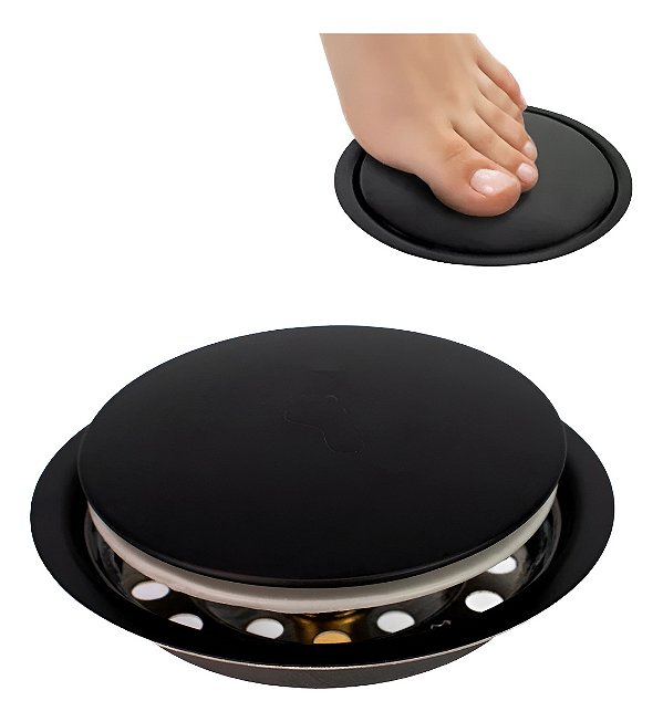 Dc-9000bp Ralo Click Redondo 10x10cm Preto Fosco