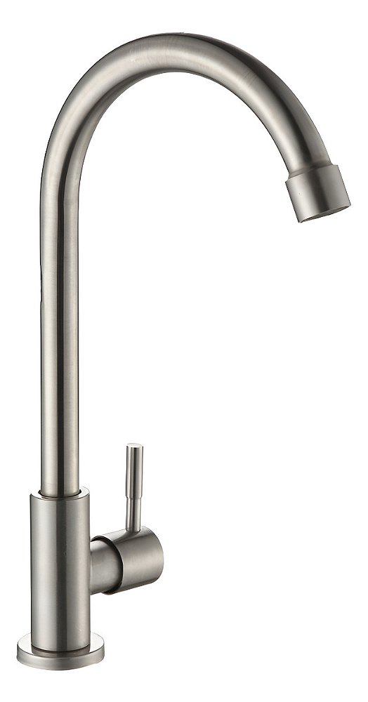 Dc-tf-6603 Torneira Cozinha Mesa Metal AÇo Inox Escovado 1/4 Volta