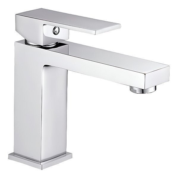 Dc6036a Torneira Banheiro Monocomando Quadrada Baixa Metal Cromado