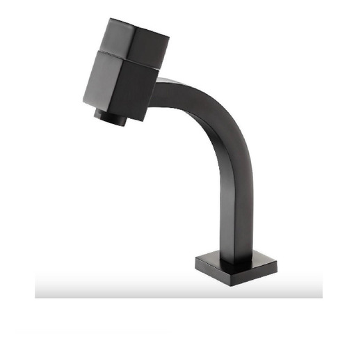 Torneira para Banheiro de Mesa Link Quadrada 45° Baixa Preto Fosco