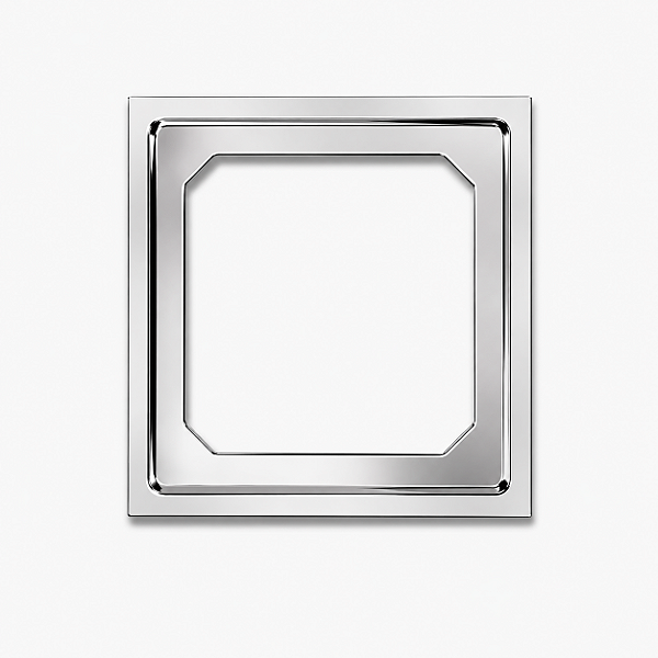 Porta Grelha Quadrado 15x15 cm em Aço Inox Cromado