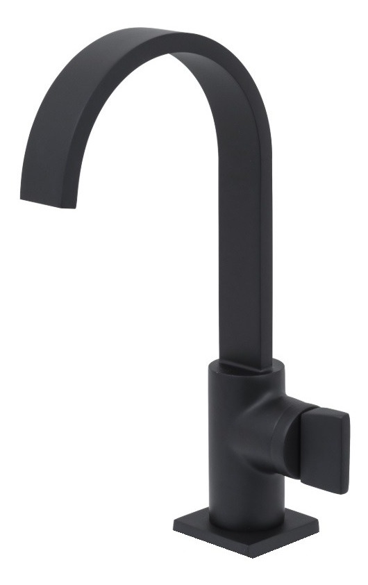 Mf1136 Torneira Banheiro Curva U Fina Preto Fosco