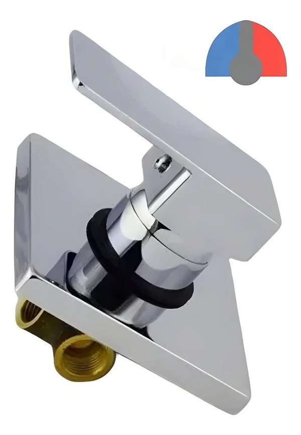 Mf1246 Misturador Monocomando Chuveiro Metal Quadrado 1/2"