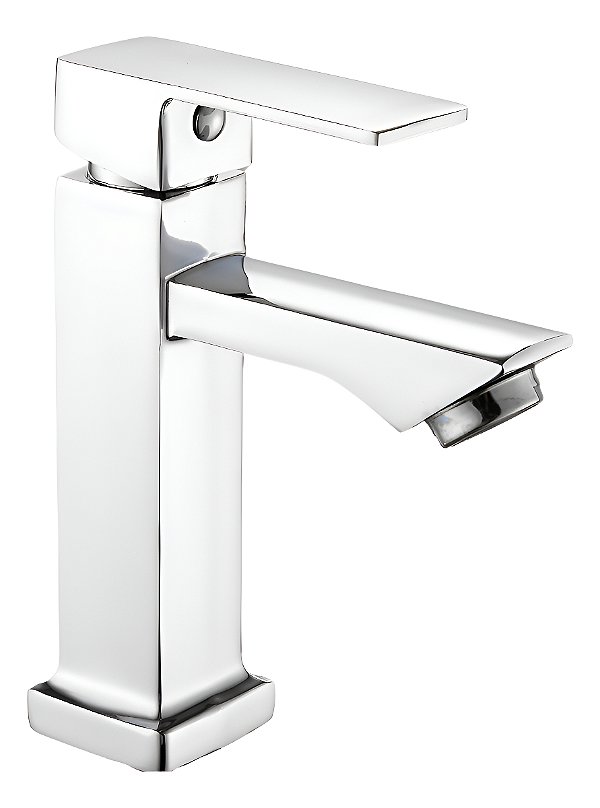 Zrp8221-c Torneira Banheiro Quadrada Inox Baixa Água Fria 1/4 V Cromado