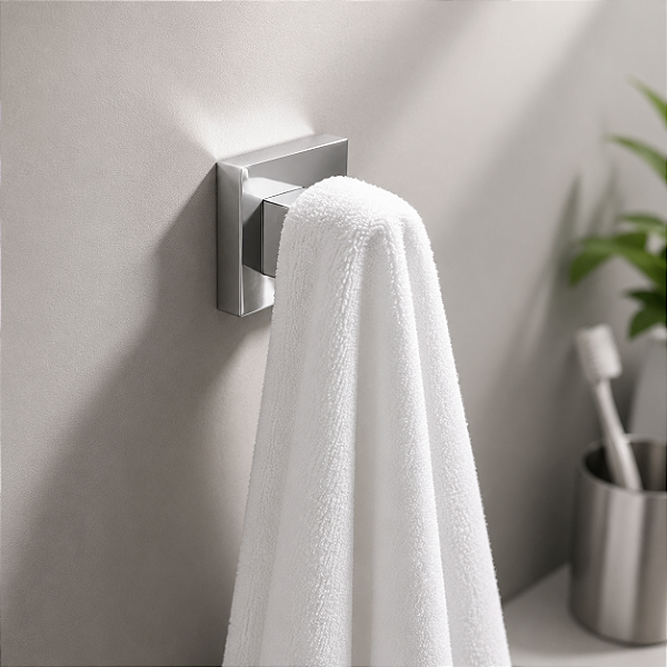 Cabide Porta Toalha Parede Cromado Inox Premium