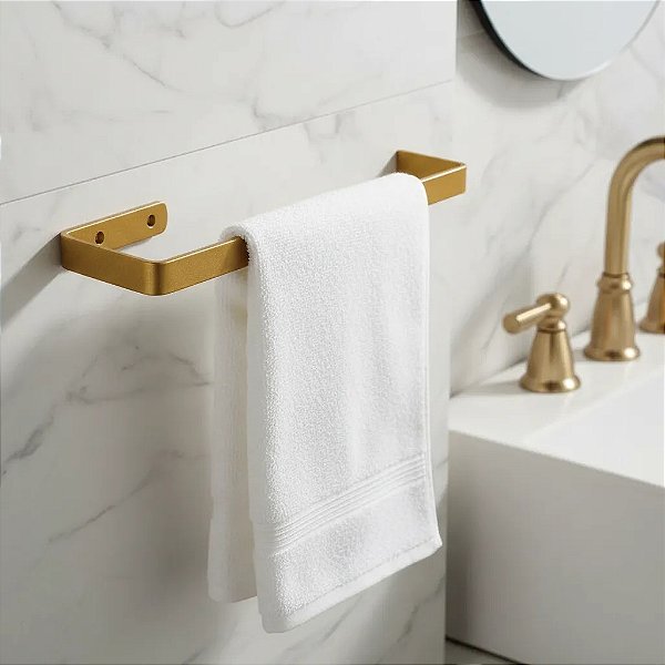 Porta Tolha Rosto Dourado