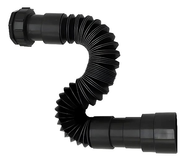 Sifão Extensível Flexível Universal Preto Tanques E Pias