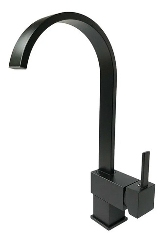 Torneira Monocomando Para Cozinha Maxforte Quadrada de Luxo Ultra Fina Preto Fosco