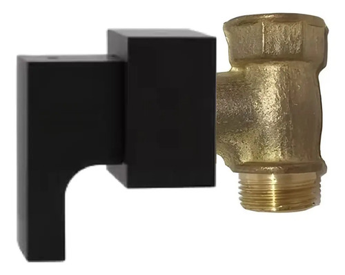 Registro de Pressão para Chuveiro 3/4" com Acabamento Quadrado Alavanca Preto Fosco