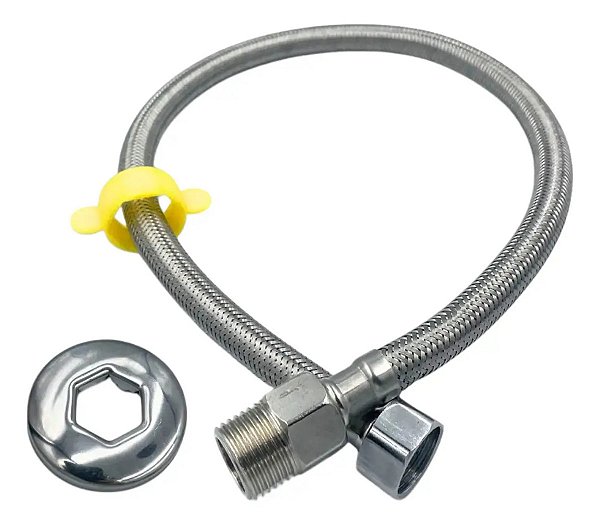 Engate Flexível em Aço Inox Trançado 60cm Macho x Fêmea 1/2"