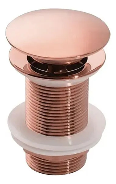 Valvula Click P/lavatorio 7/8 Zamak Tampa Externa Rose Gold