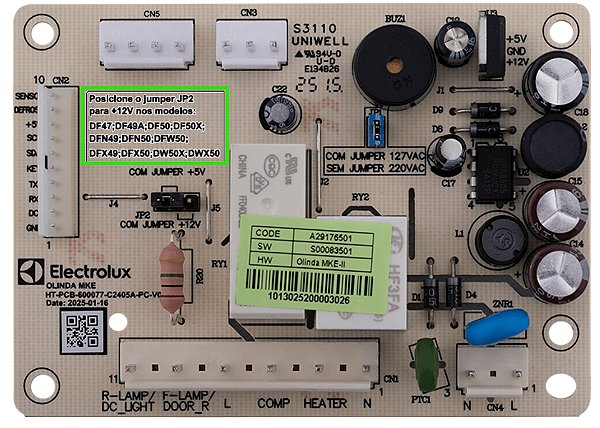 Placa Eletrônica de Potência Bivolt para Refrigerador Electrolux - Cód. 64500437 | SKU 108231