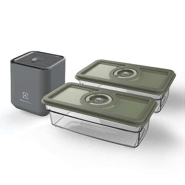 Seladora a Vácuo Portátil Electrolux com 2 Potes Herméticos - Cód. A23588001 / EVFK2 / 41046451 | SKU 110645