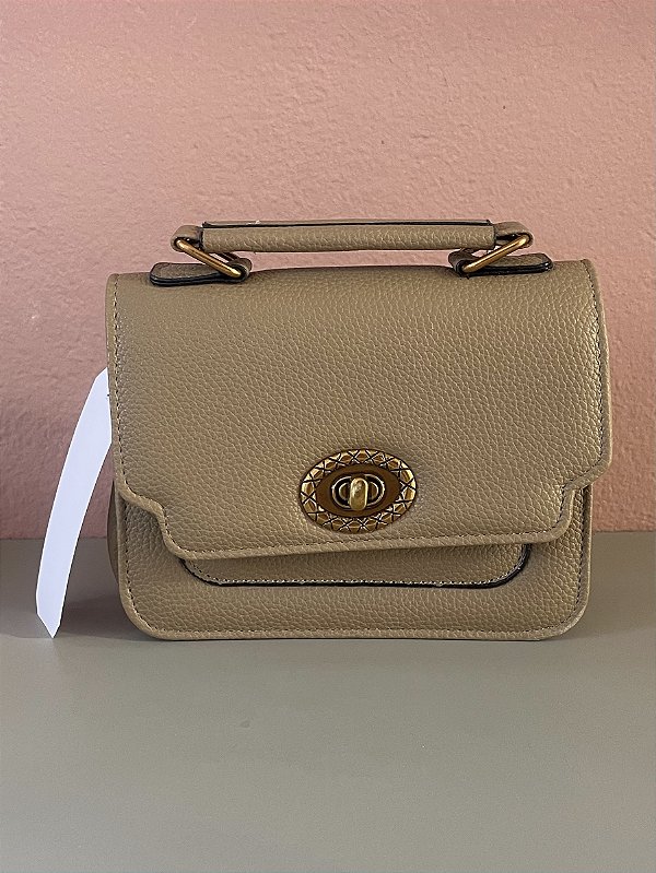 Bolsa Bege com Alça de Mão
