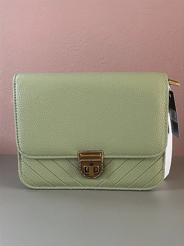 Bolsa Verde com Fechamento Dourado Média