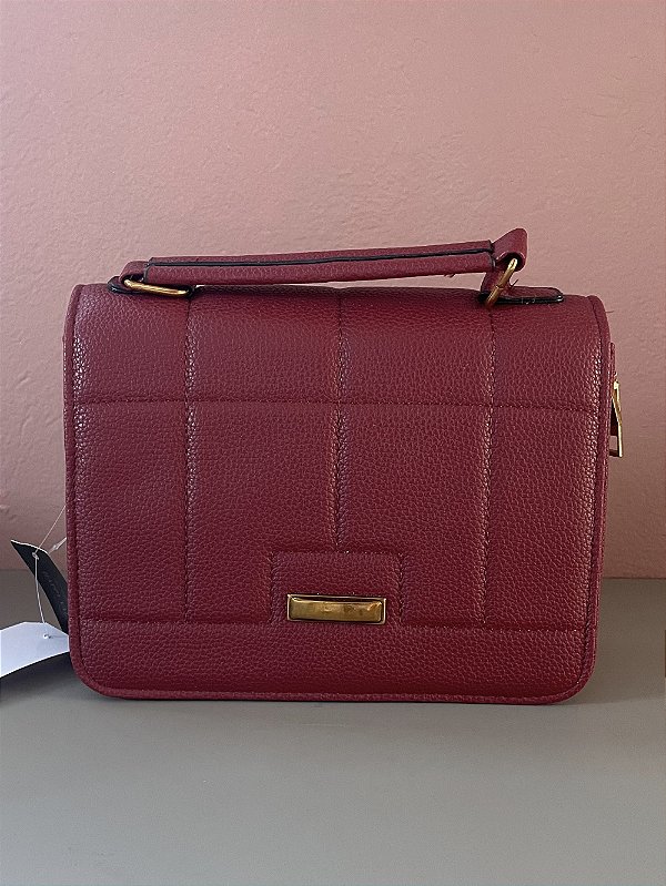 Bolsa Compacta Feminina Vermelha Elegante