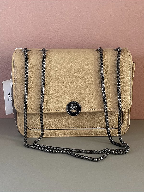 Bolsa Feminina Bege com Corrente