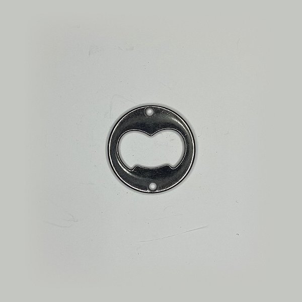 ABRIDOR METÁLICO REDONDO PRATA VELHO