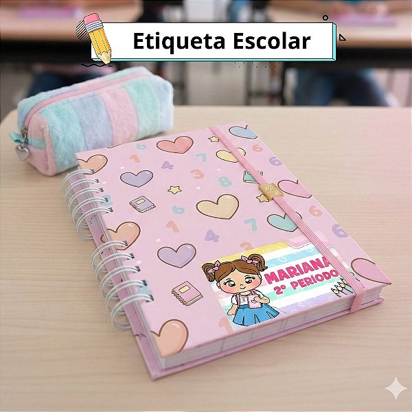Kit Etiquetas Escolares Personalizadas 39 ou 117 Unidades