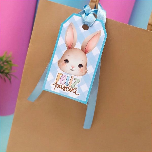 Kit Tag Personalizada de Páscoa - 4x7 cm – 16, 32 e 48 Unidades