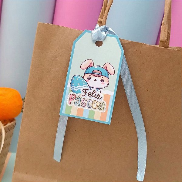 Kit Tag Personalizada de Páscoa - 4x7 cm – 16, 32 e 48 Unidades