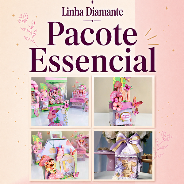 Kit Festa Pacote Essencial |Linha Diamante | Lembrancinhas Personalizadas | Premium
