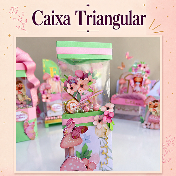 Kit Festa |Linha Diamante | Caixa Triangular | Lembrancinhas Personalizadas |Premium