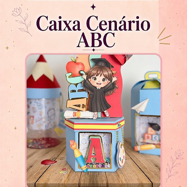 Kit Festa |Linha Diamante | Caixa Cenário ABC | Lembrancinhas Personalizadas